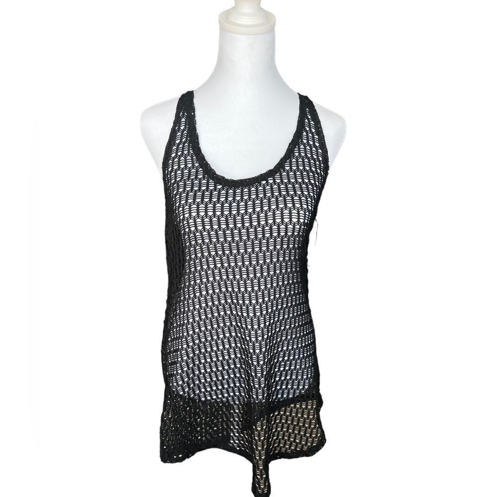 Roxy crochet black dress